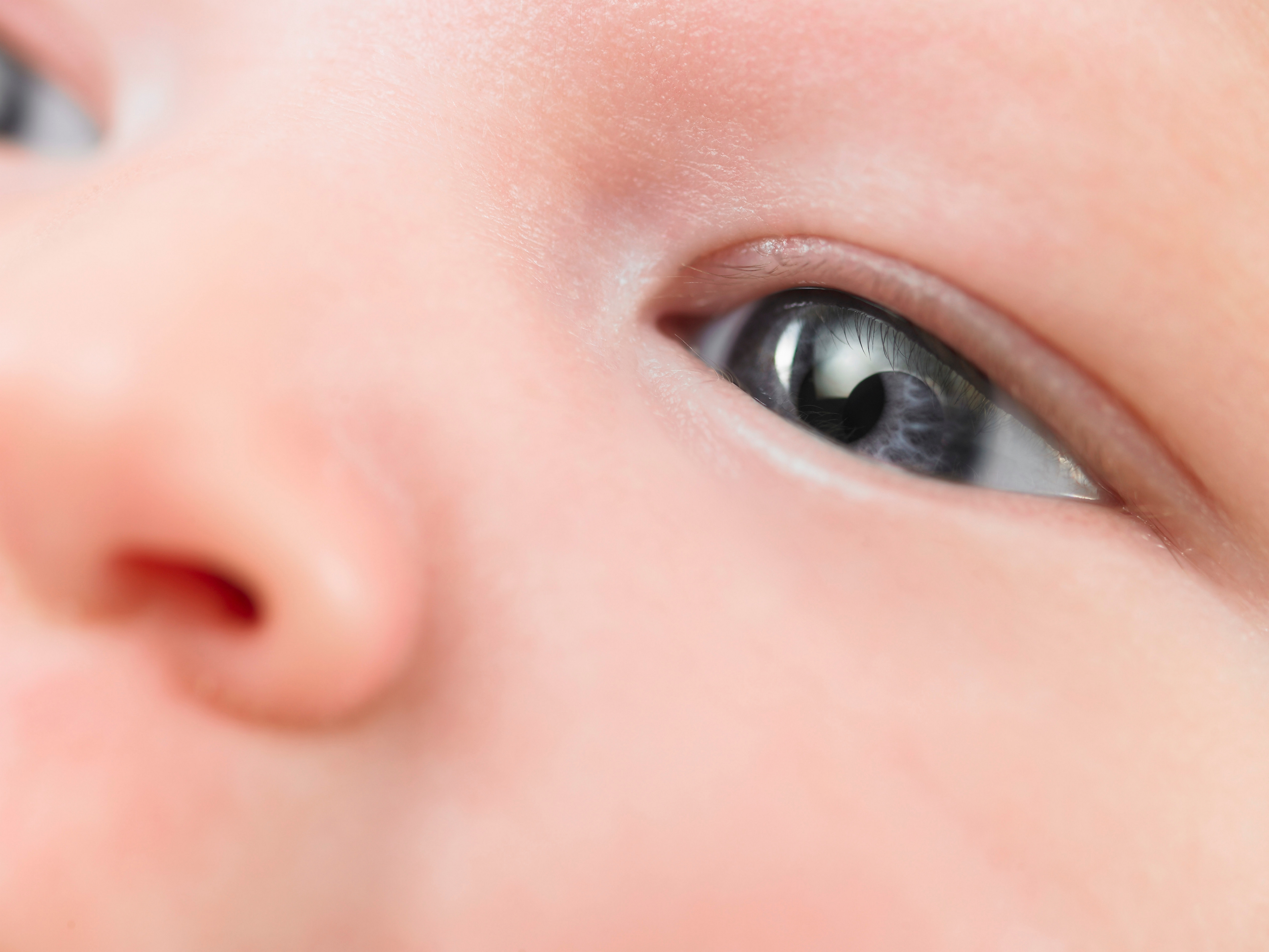 Close up of infants eye. (source: envato)